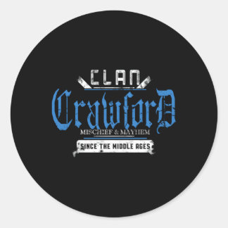 Clan Crawford onheil en chaos sinds het midden Ronde Sticker