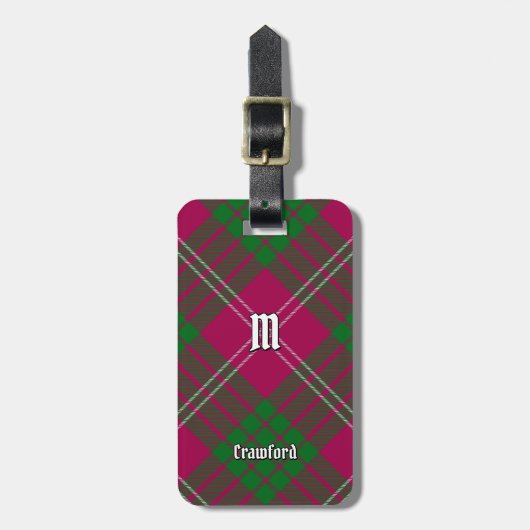 Clan Crawford Tartan Bagagelabel (Voorkant verticaal)