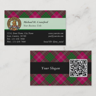 Clan Crawford Tartan Carte de visite