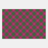 Clan Crawford Tartan Envelopper les feuilles de pa (Devant 3)