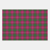 Clan Crawford Tartan Envelopper les feuilles de pa (Devant)