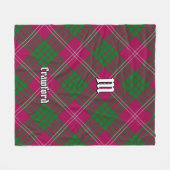 Clan Crawford Tartan Fleece Blanket Deken (Voorkant (Horizontaal))
