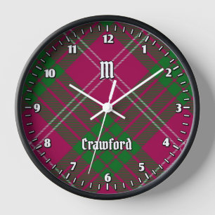 Clan Crawford Tartan Grote klok