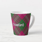 Clan Crawford Tartan Latte Mug (Angle droit)