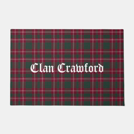Clan Crawford Tartan Pset Deurmat (Voorkant)