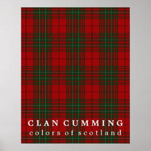 Clan Cumming Colors of Scotland Tartan Poster