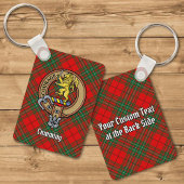 Clan Cumming Crest over Tartan Sleutelhanger