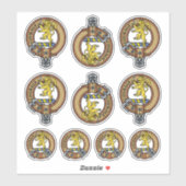 Clan Cumming Crest Sticker Set (Feuille)