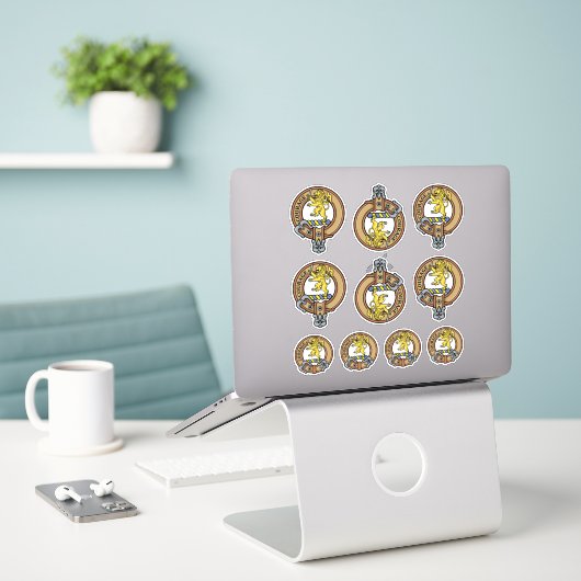 Clan Cumming Crest Sticker Set (Ordinateur portable sur le bureau)