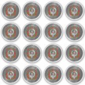 Clan Cumming Crest & Tartan Knot Sticker (Devant)