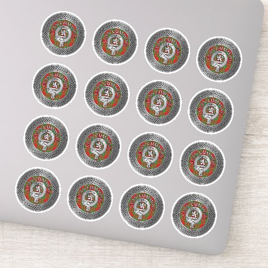Clan Cumming Crest & Tartan Knot Sticker (Détail)