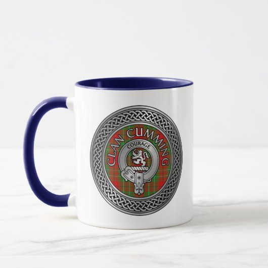 Clan Cumming Crest & Tartan Mug (Gauche)