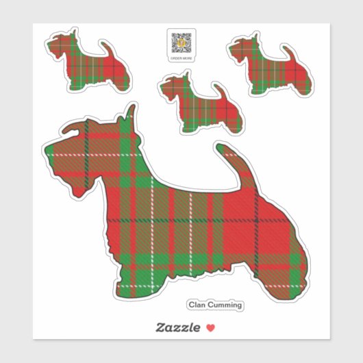 Clan Cumming Scottie Sticker (Feuille)