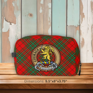 Clan Cumming Wapen over Tartan Toilettasje