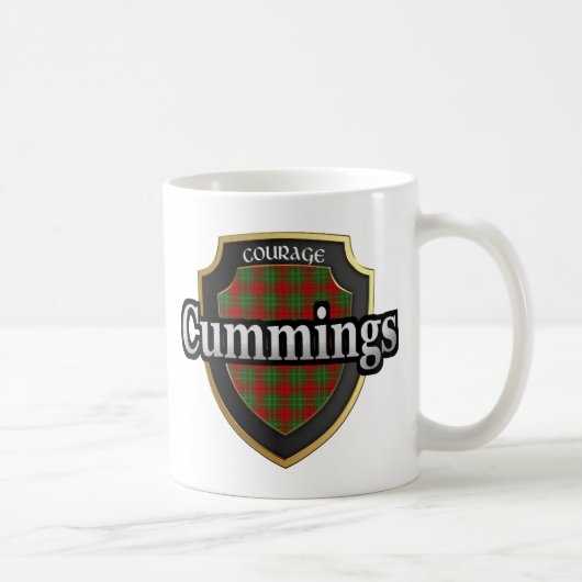 Clan Cummings Scottish Dynasty Tartan Mugs Cups (Droite)