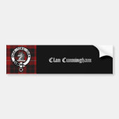 Clan Cunningham Badge & Tartan Bumpersticker (Voorkant)