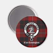 Clan Cunningham Badge & Tartan Magneet (Voorkant / Achterkant)