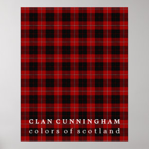 Clan Cunningham Colors of Scotland Tartan Poster