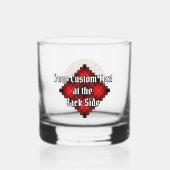 Clan Cunningham Crest over Tartan Whisky Glas (Achterkant)
