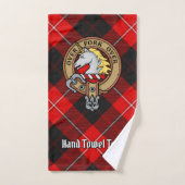 Clan Cunningham Crest sur Tartan (Serviette à main)