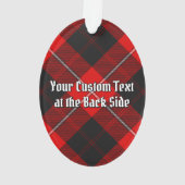 Clan Cunningham Crest sur Tartan (dos)
