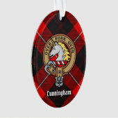 Clan Cunningham Crest sur Tartan (devant)