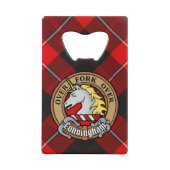 Clan Cunningham Crest sur Tartan (Devant)