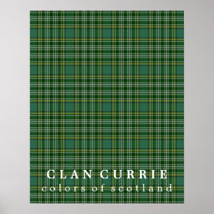 Clan Currie Colors of Scotland Tartan Poster