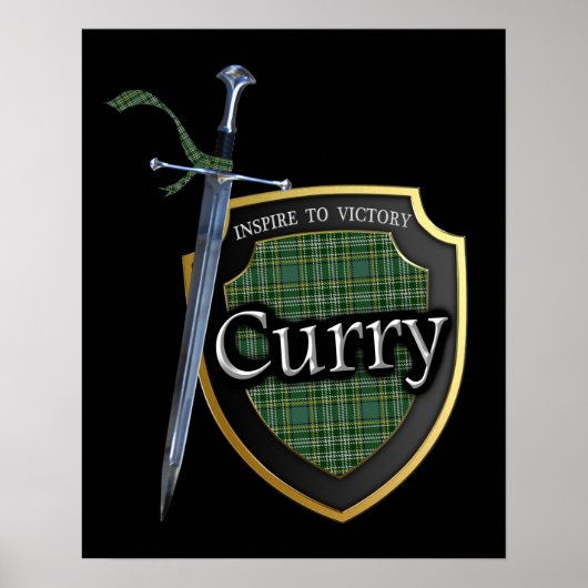 Clan Currie Curry Scottish Tartan Poster (Devant)