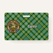 Clan Currie Lion Crest over Tartan Badge (Voorkant)
