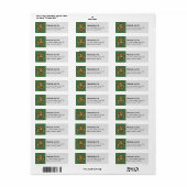 Clan Currie Lion Crest over Tartan Etiket (Full Sheet)