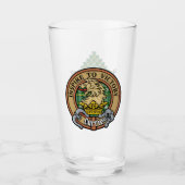 Clan Currie Lion Crest over Tartan Glas (Voorkant)