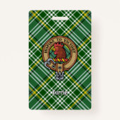 Clan Currie Rooster Crest over Tartan Badge (Voorkant)