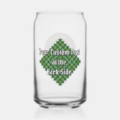 Clan Currie Rooster Crest over Tartan Blikvorm Glas (Achterkant)