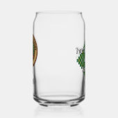 Clan Currie Rooster Crest over Tartan Blikvorm Glas (Links)