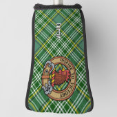 Clan Currie Rooster Crest over Tartan Golf Head Co Golfheadcover (Draai 90)