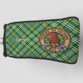 Clan Currie Rooster Crest over Tartan Golf Head Co Golfheadcover (Voorkant)