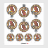 Clan Currie Rooster Crest Sticker Set (Vel)