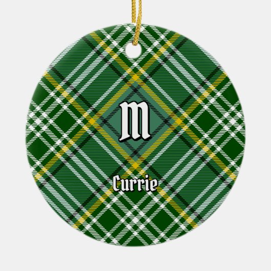 Clan Currie Tartan Keramisch Ornament (Voorkant)