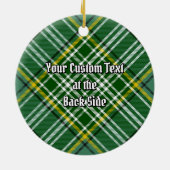 Clan Currie Tartan Keramisch Ornament (Achterkant)