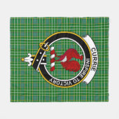 Clan Currie Tartan Pset Fleece Deken (Voorkant (Horizontaal))