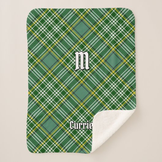 Clan Currie Tartan Sherpa Deken (Voorkant)