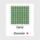 Clan Currie Tartan Sticker (Vel)