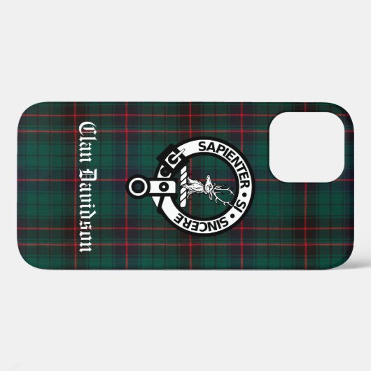 Clan Davidson Crest Badge en Tartan Case-Mate iPhone Case (Achterkant (horizontaal))