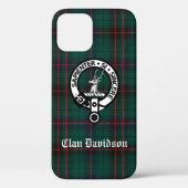 Clan Davidson Crest Badge en Tartan Case-Mate iPhone Case (Achterkant)