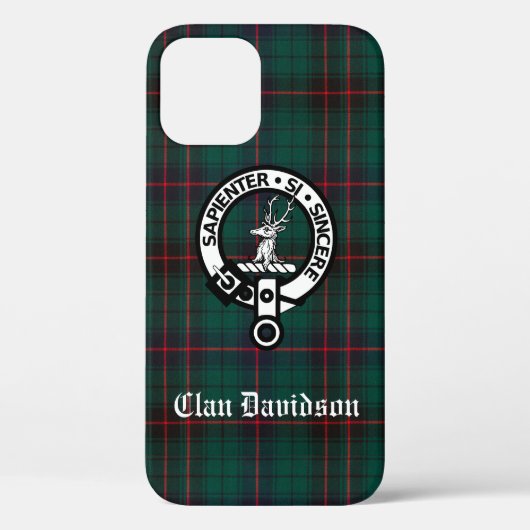 Clan Davidson Crest Badge en Tartan Case-Mate iPhone Case (Achterkant)