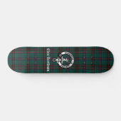 Clan Davidson Crest Badge en Tartan Skateboard (Horizontaal)