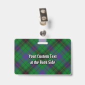 Clan Davidson Crest over Tartan Badge (Back with Clip)