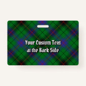 Clan Davidson Crest over Tartan Badge (Achterkant)