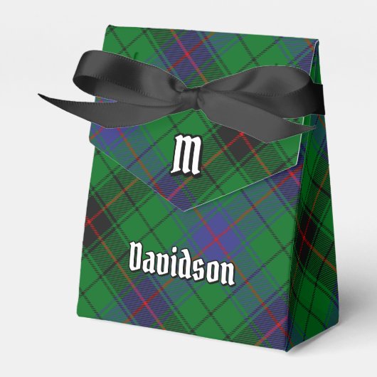 Clan Davidson Crest over Tartan Bedankdoosjes (Voorkant Zijde)